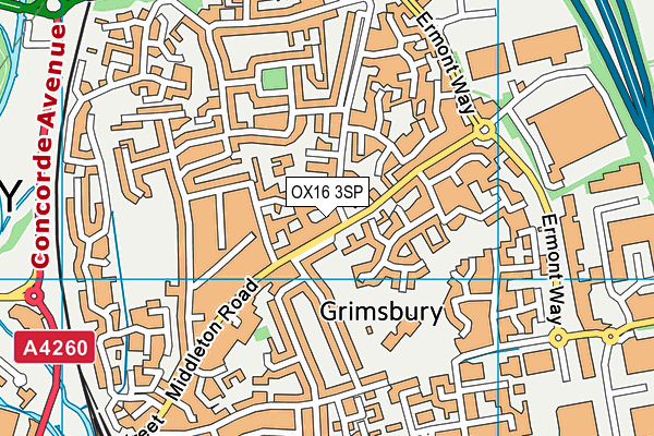 OX16 3SP map - OS VectorMap District (Ordnance Survey)