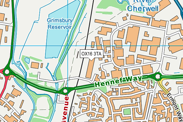 OX16 3TA map - OS VectorMap District (Ordnance Survey)