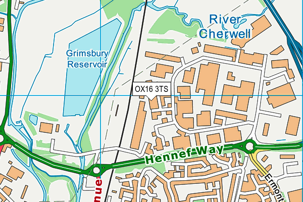 OX16 3TS map - OS VectorMap District (Ordnance Survey)