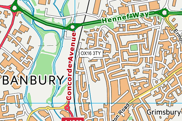 OX16 3TY map - OS VectorMap District (Ordnance Survey)