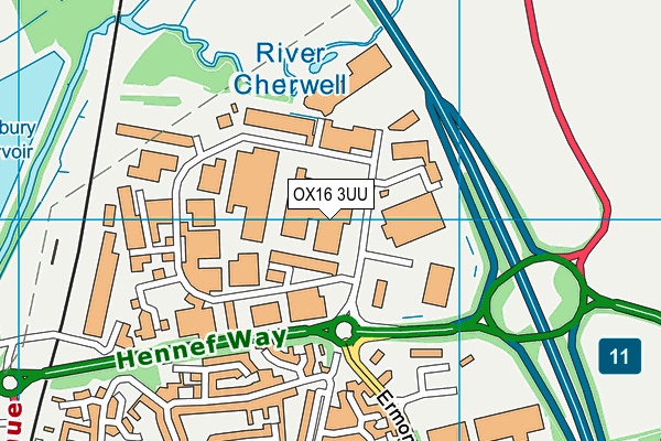 OX16 3UU map - OS VectorMap District (Ordnance Survey)