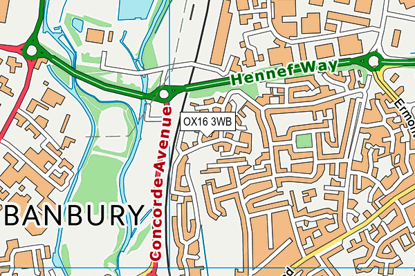 OX16 3WB map - OS VectorMap District (Ordnance Survey)