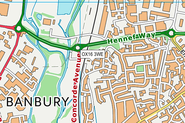 OX16 3WE map - OS VectorMap District (Ordnance Survey)