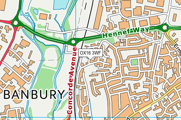 OX16 3WF map - OS VectorMap District (Ordnance Survey)