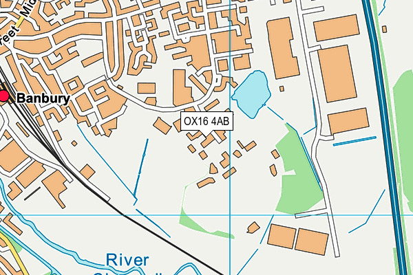 OX16 4AB map - OS VectorMap District (Ordnance Survey)