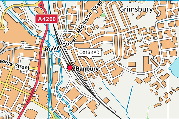 OX16 4AD map - OS VectorMap District (Ordnance Survey)