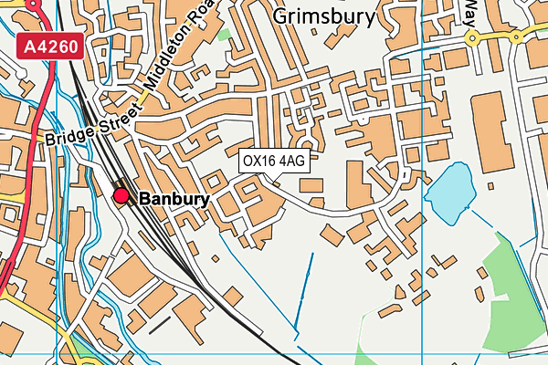 OX16 4AG map - OS VectorMap District (Ordnance Survey)