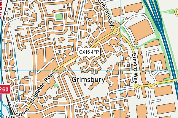 OX16 4FP map - OS VectorMap District (Ordnance Survey)