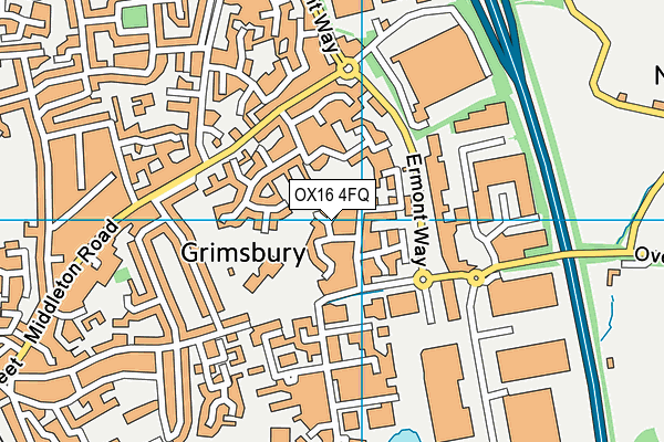 OX16 4FQ map - OS VectorMap District (Ordnance Survey)