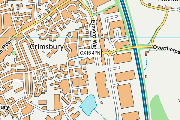 OX16 4PN map - OS VectorMap District (Ordnance Survey)