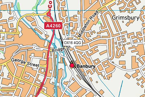 OX16 4QG map - OS VectorMap District (Ordnance Survey)