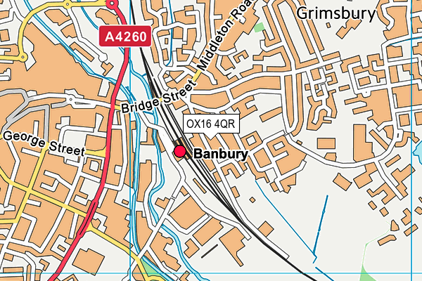 OX16 4QR map - OS VectorMap District (Ordnance Survey)