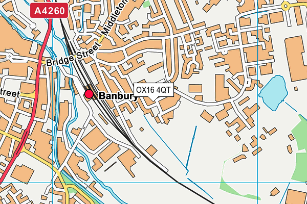 OX16 4QT map - OS VectorMap District (Ordnance Survey)