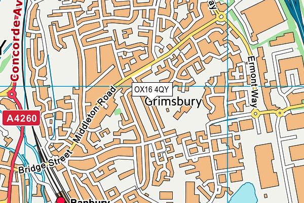 OX16 4QY map - OS VectorMap District (Ordnance Survey)