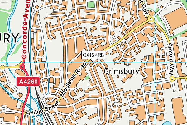 OX16 4RB map - OS VectorMap District (Ordnance Survey)