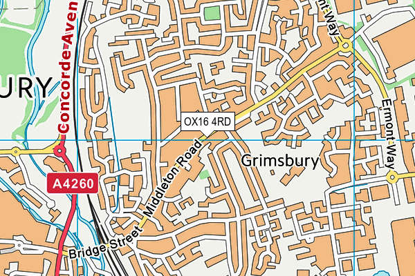 OX16 4RD map - OS VectorMap District (Ordnance Survey)