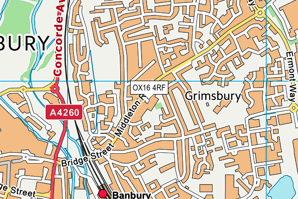 OX16 4RF map - OS VectorMap District (Ordnance Survey)