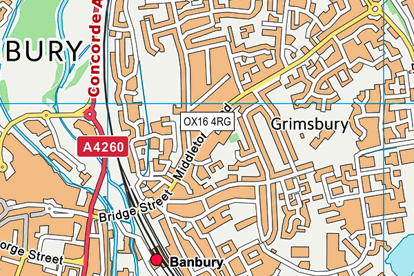 OX16 4RG map - OS VectorMap District (Ordnance Survey)