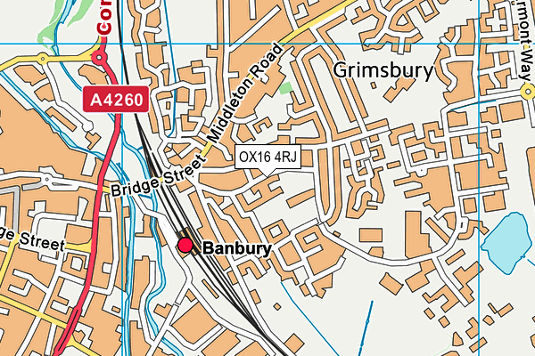 OX16 4RJ map - OS VectorMap District (Ordnance Survey)