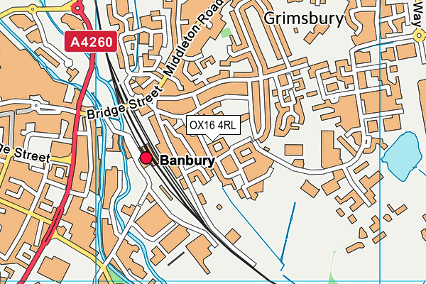 OX16 4RL map - OS VectorMap District (Ordnance Survey)