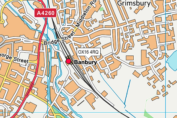 OX16 4RQ map - OS VectorMap District (Ordnance Survey)