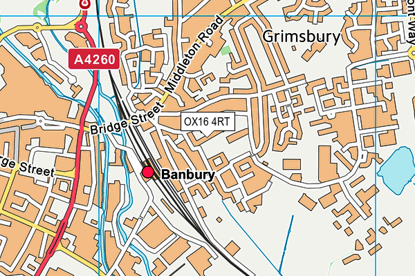 OX16 4RT map - OS VectorMap District (Ordnance Survey)