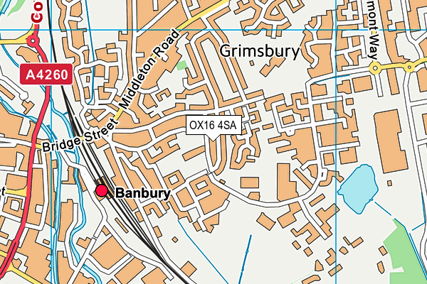 OX16 4SA map - OS VectorMap District (Ordnance Survey)