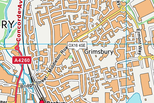 OX16 4SE map - OS VectorMap District (Ordnance Survey)