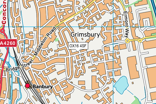 OX16 4SF map - OS VectorMap District (Ordnance Survey)