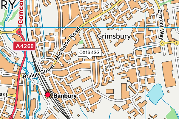 OX16 4SG map - OS VectorMap District (Ordnance Survey)