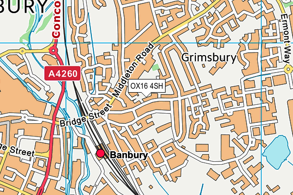 OX16 4SH map - OS VectorMap District (Ordnance Survey)