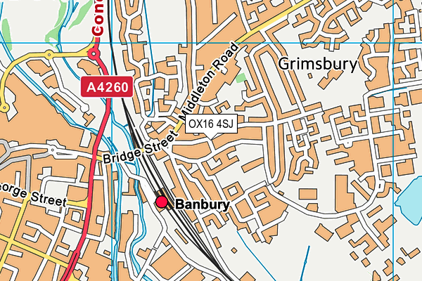 OX16 4SJ map - OS VectorMap District (Ordnance Survey)