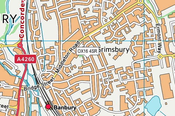 OX16 4SR map - OS VectorMap District (Ordnance Survey)