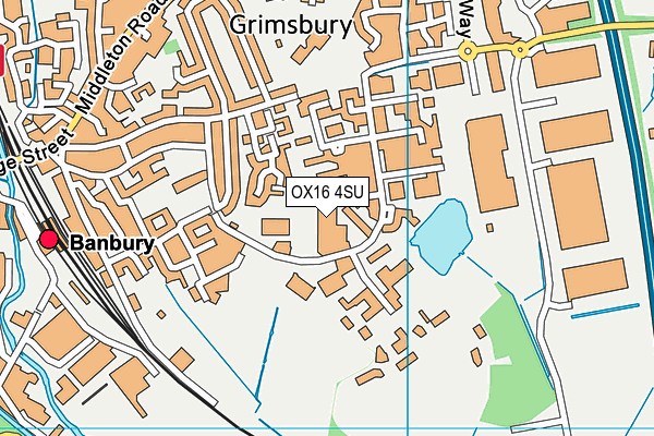 OX16 4SU map - OS VectorMap District (Ordnance Survey)