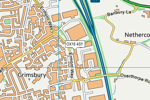 OX16 4SY map - OS VectorMap District (Ordnance Survey)