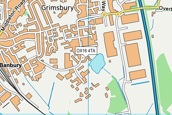 OX16 4TA map - OS VectorMap District (Ordnance Survey)