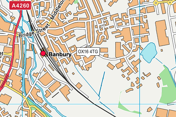 OX16 4TG map - OS VectorMap District (Ordnance Survey)