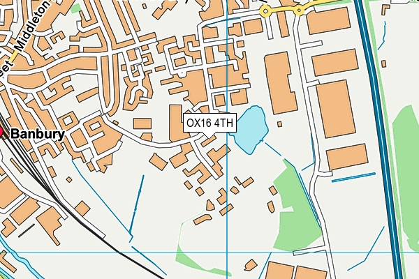 OX16 4TH map - OS VectorMap District (Ordnance Survey)