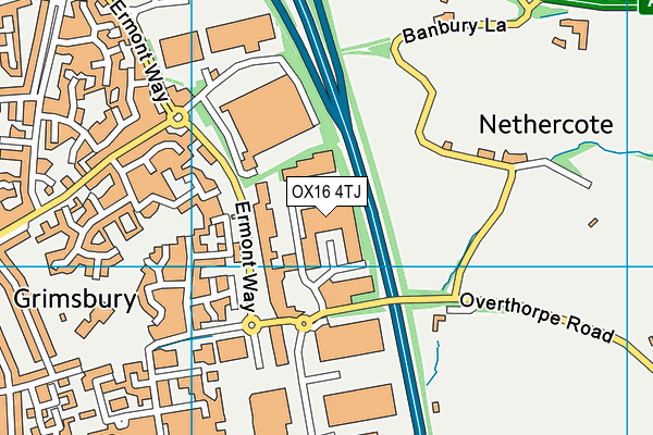 OX16 4TJ map - OS VectorMap District (Ordnance Survey)