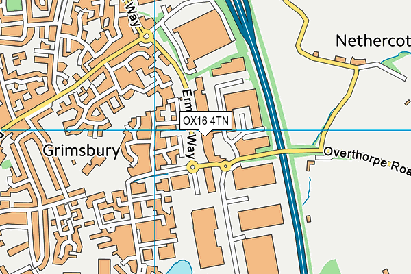 OX16 4TN map - OS VectorMap District (Ordnance Survey)