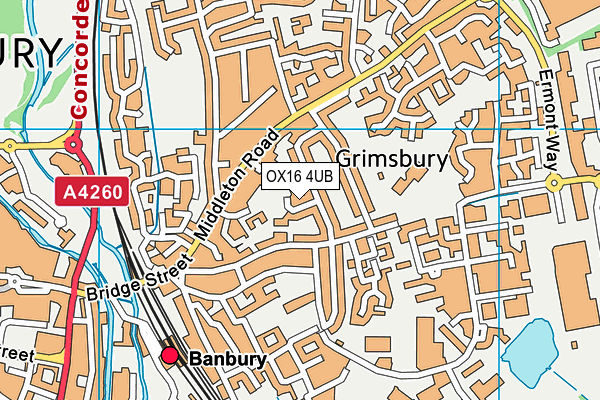 OX16 4UB map - OS VectorMap District (Ordnance Survey)