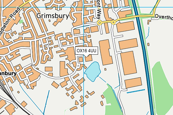 OX16 4UU map - OS VectorMap District (Ordnance Survey)