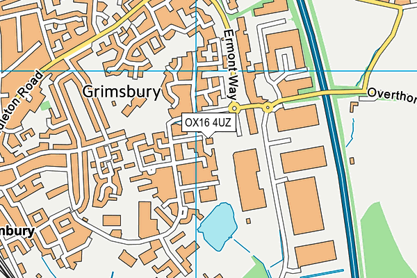 OX16 4UZ map - OS VectorMap District (Ordnance Survey)