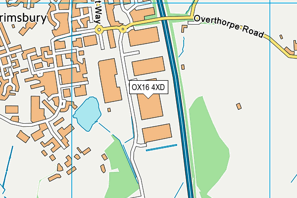 OX16 4XD map - OS VectorMap District (Ordnance Survey)
