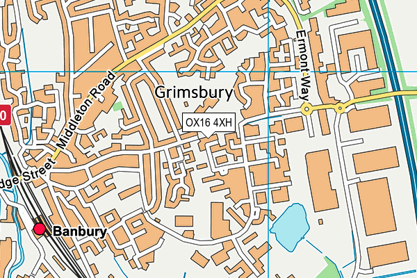 OX16 4XH map - OS VectorMap District (Ordnance Survey)