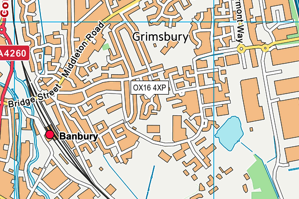 OX16 4XP map - OS VectorMap District (Ordnance Survey)