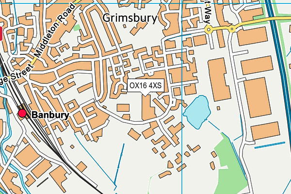 OX16 4XS map - OS VectorMap District (Ordnance Survey)