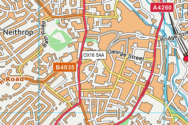 OX16 5AA map - OS VectorMap District (Ordnance Survey)