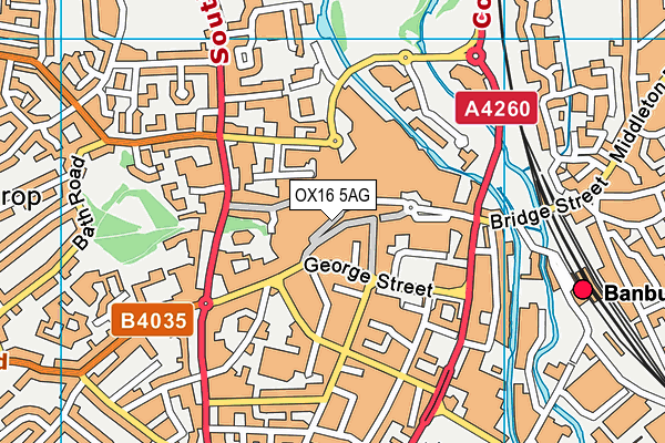 OX16 5AG map - OS VectorMap District (Ordnance Survey)