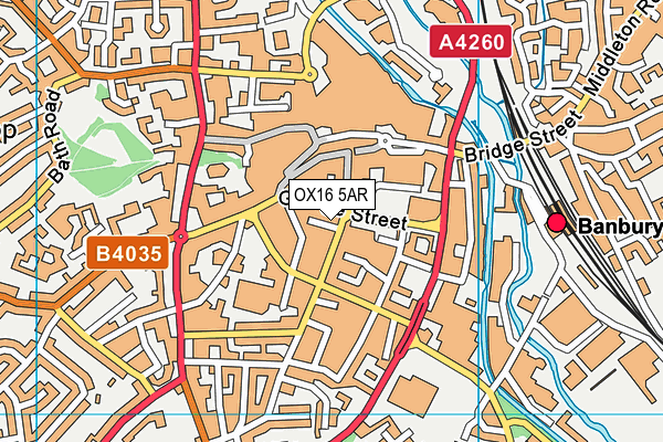 OX16 5AR map - OS VectorMap District (Ordnance Survey)